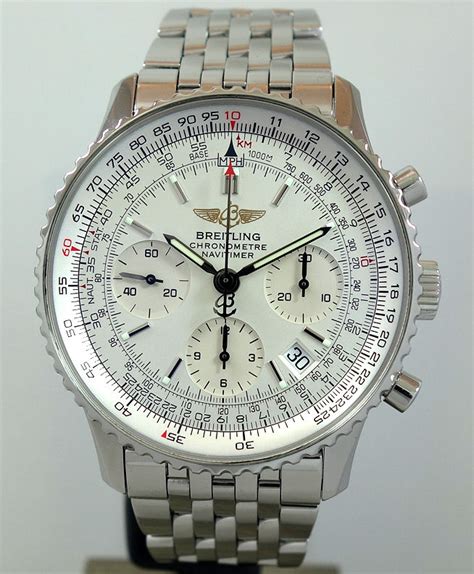 breitling navitimer white on wrist|Breitling Navitimer prices.